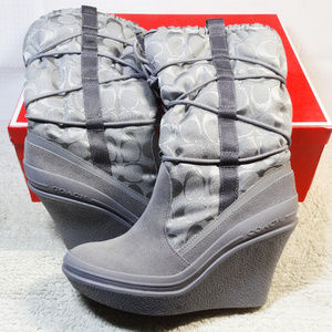 Coach Womens Wynfled Suede Winter Boots 8.5 US NWB